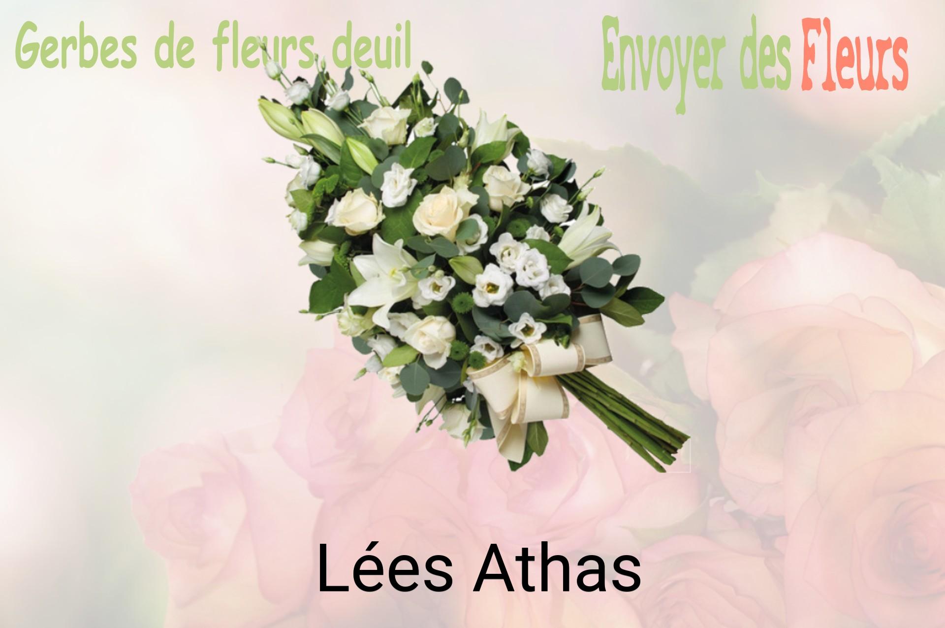 Gerbe de fleurs de deuil livrée à Lées-Athas